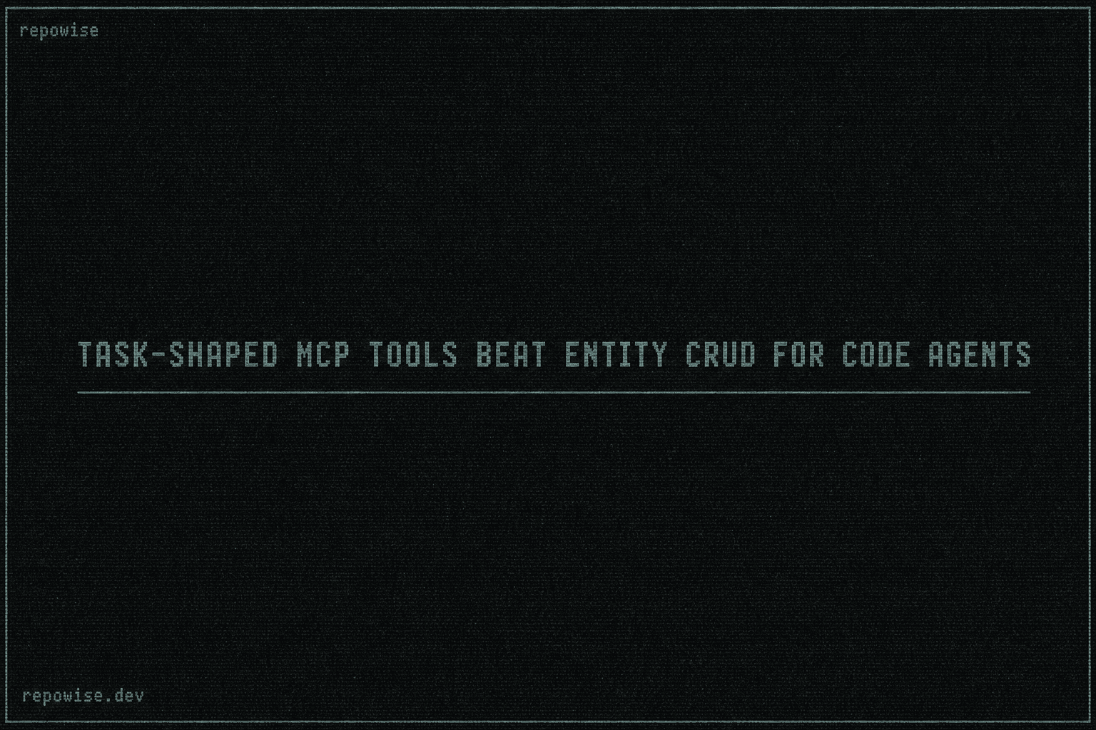 Task-Shaped MCP Tools Beat Entity CRUD for Code Agents