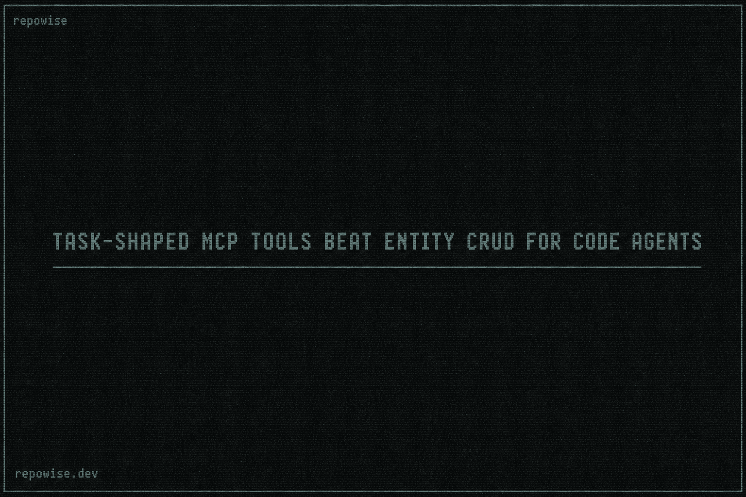 Task-Shaped MCP Tools Beat Entity CRUD for Code Agents