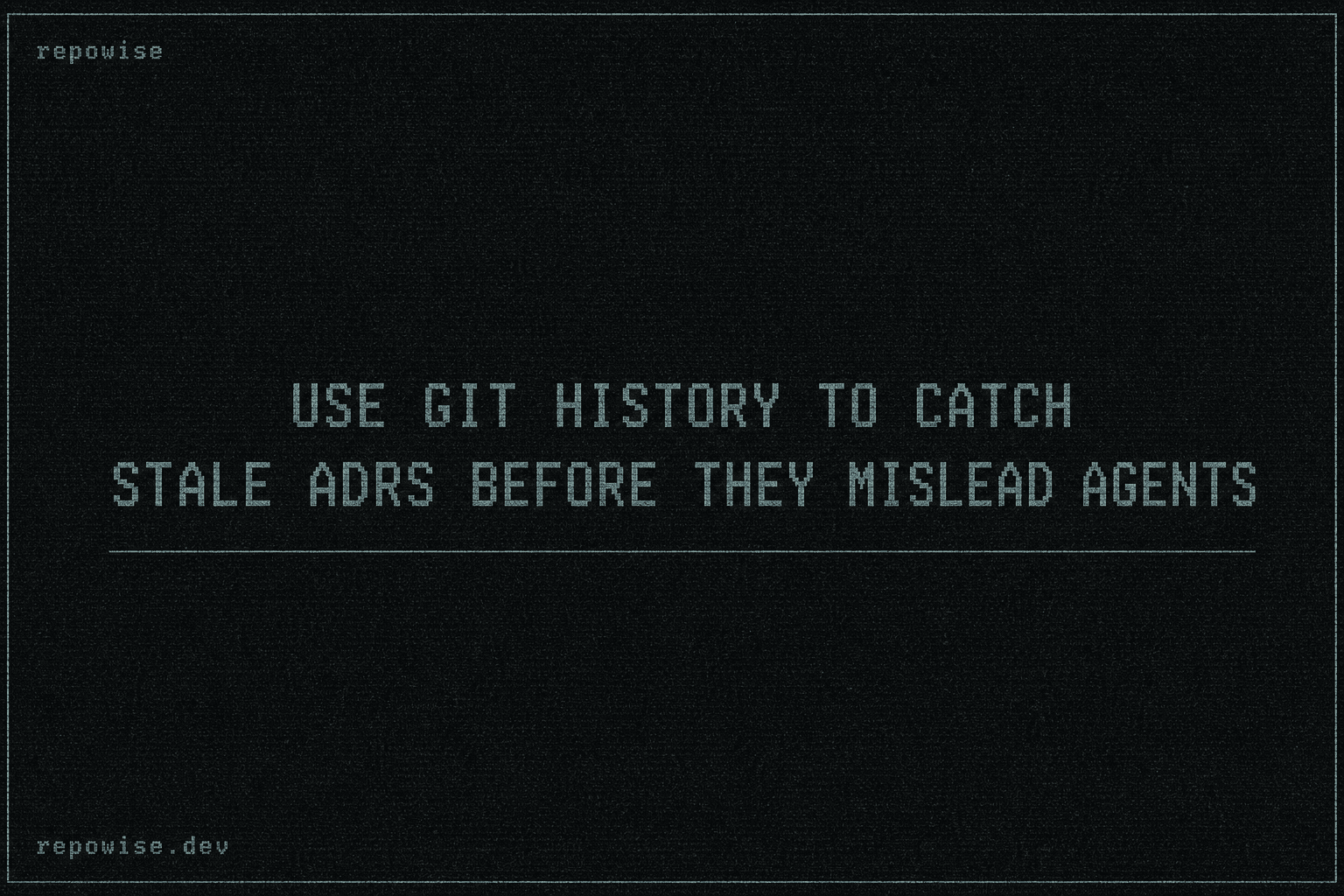 Use git history to catch stale ADRs before they mislead agents